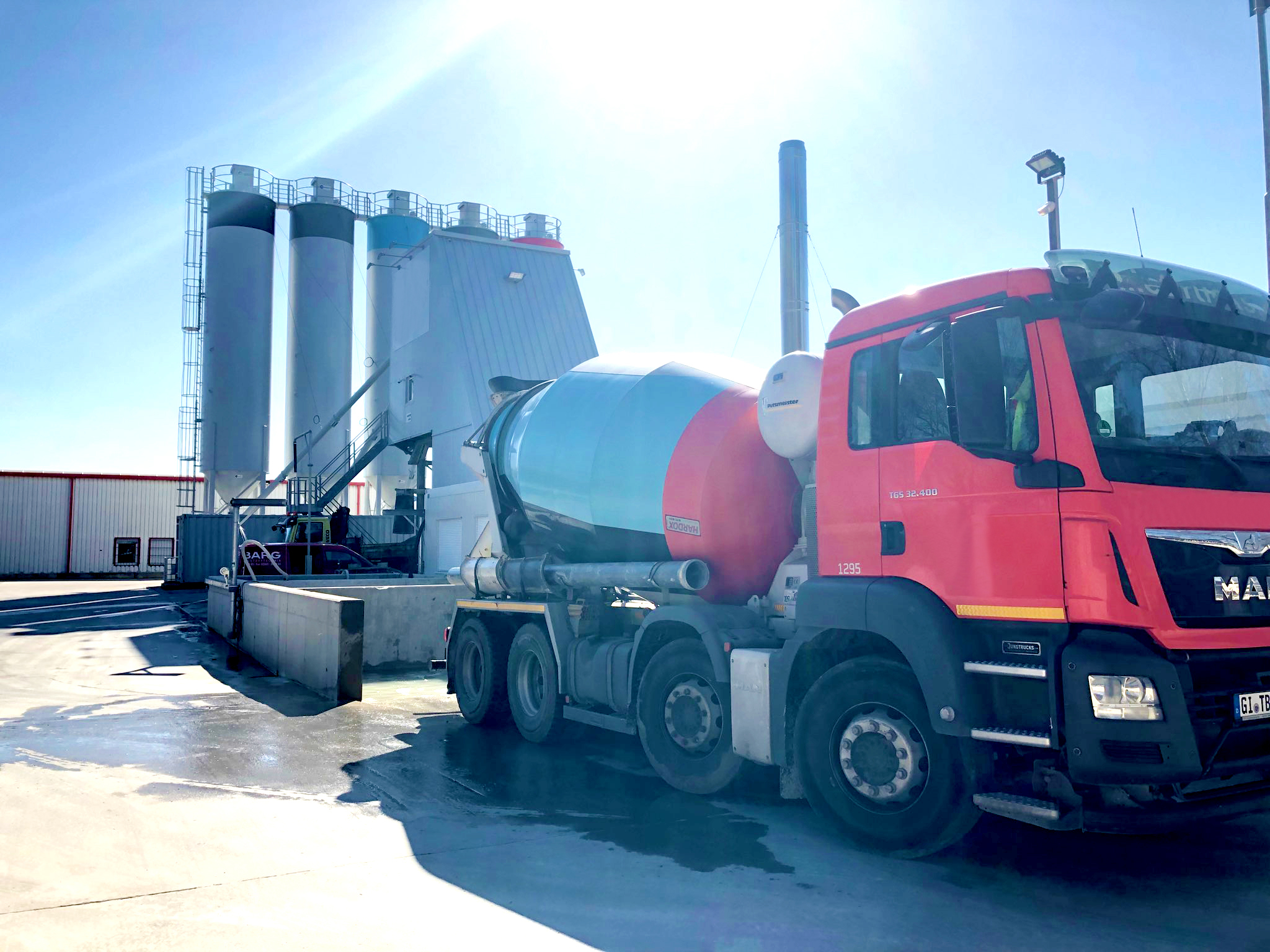 ドイツでコンクリートプラントの水リサイクルシステム ドイツでコンクリートプラントの水リサイクルシステム